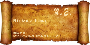 Minkusz Emma névjegykártya
